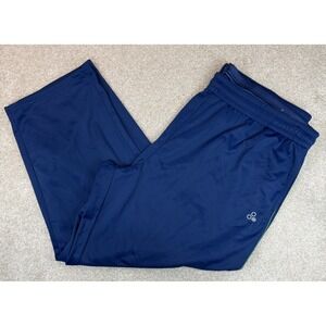 Tek Gear Men's Size 4XB Pull-On Drawstring Waist Pockets Blue Athletic Gym Logo